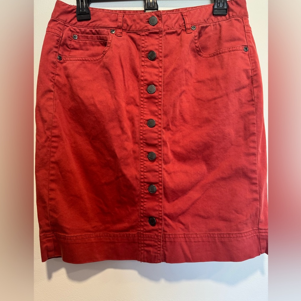 J. Jill Red Knee-Length Pencil Skirt-Size 6